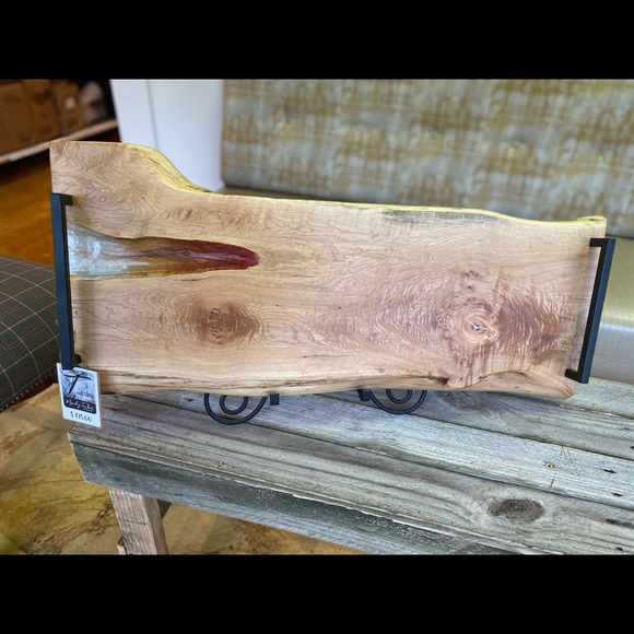Maple live edge charcuterie cheese serving board - Picture 5 of 9